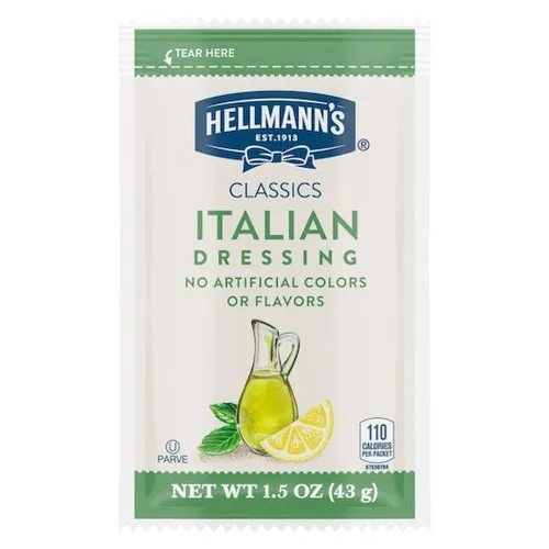 Vista 4 de Hellmann's Classics - Paquetes de aderezo italiano para ensaladas, 1.5 onzas, paquete de 102