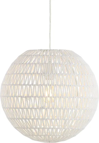 Vista 9 de JONATHAN Y Lámpara colgante LED tejida bohemia moderna de 16 pulgadas, color gris/negro, lámpara de techo colgante ajustable para isla de cocina