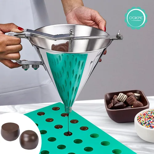 Vista 2 de O'Creme Molde redondo de silicona para trufas de chocolate, ganache, gelatina, pralinés y caramelos (0.984 in de diámetro x 0.984 in de alto)