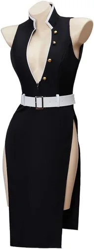 Vista 4 de Uzui Tengen - Disfraz de uniforme para cosplay, vestido sexy, conjunto completo de traje de carnaval para mujeres, mujeres y adultos