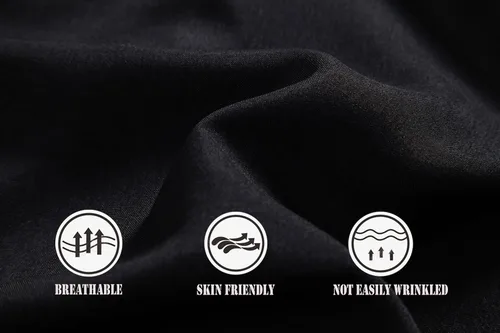 Vista 5 de VANCOOG Camisas de manga larga para hombre, casuales, elegantes y elegantes