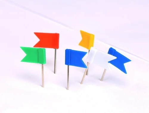 Vista 3 de Outus 60 alfileres multicolor con bandera de mapa, varios
