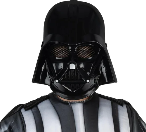 Vista 8 de Star Wars Darth Vader Official Youth Costume - Premium Quality Padded Jumpsuit with Plastic Mask and Detachable Cape