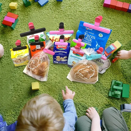 Vista 7 de Paquete de 11 clips para bolsas de alimentos para paquetes de alimentos, bolsas de almacenamiento de papas fritas, resistentes para aperitivos, 6