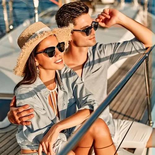 Vista 4 de grinderPUNCH Gafas de sol polarizadas súper oscuras semi sin montura para hombres y mujeres, 70s 80s, gafas de sol vintage para hombres y mujeres