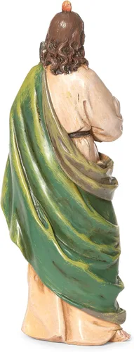 Vista 4 de Roman Joseph's Studio Inc.. Figura de St Jude en base, colección renacentista a escala de 6 pulgadas, 6.5 pulgadas de alto, resina y piedra, regalo