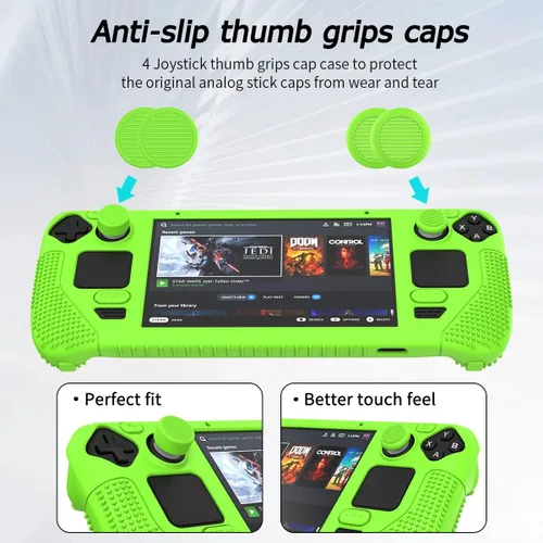 Vista 7 de SUIHUOJI Funda protectora de pie para cubierta de vapor protector de accesorios de silicona grueso cubierta suave con 2 pares de agarres
