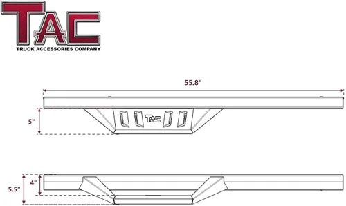 Vista 5 de TAC Sidewinder - Estribos compatibles con Silverado/Sierra 1500 2019-2025 cabina regular Silverado/Sierra 2500/3500 2020-2025 cabina regular de 4
