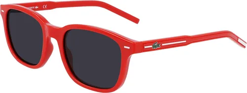 Vista 2 de Lacoste Lentes de sol rectangulares grises para hombre L3639S 615 49, Rojo