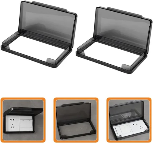 Vista 8 de Toma de corriente Flip cubierta impermeable cubierta de salida al aire libre receptáculo protector 7.94 x 4.72 pulgadas enchufe universal