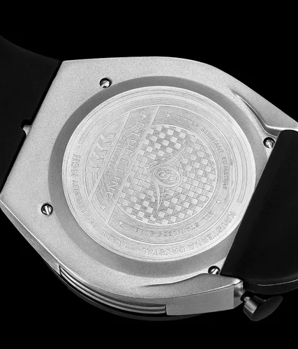 Vista 4 de Stuhrling Original - Reloj de pulsera con cronógrafo para hombre, caja de acero inoxidable con correa de goma