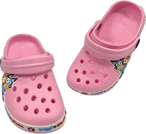 Vista 5 de Mciwyhu Zuecos de dibujos animados para niños y niñas, zuecos de jardín, zapatos para niños, pantuflas de playa