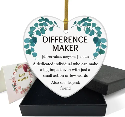Vista 13 de REWIDPARTY Adorno floral de primo, placa de recuerdo para árbol de Navidad, regalo de graduación, cumpleaños, para mujeres y hombres, adorno