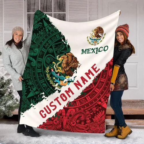 Vista 24 de Manta de México personalizada con nombre para hombres y mujeres, manta personalizada con bandera de México, manta de bandera mexicana, regalo