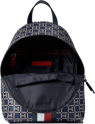 Vista 3 de Tommy Hilfiger Ainsley II Smalldome Mochila con monograma cuadrado recubierto, Azul marinoBlanco, Ainsley Ii Smalldome Mochila con monograma