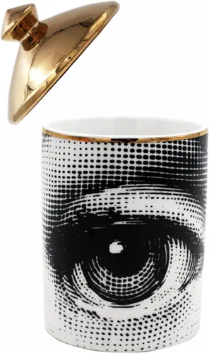 Vista 12 de Gran tarro de vela aromática de cielo estrellado con tapa de ojos, tarro de cerámica Makecup, soporte para hisopos de algodón, decoración del hogar
