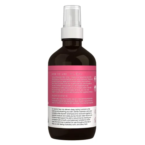 Vista 8 de Spray de agua de rosas y glicerina, hidratante y refrescante para rostro y cabello, tónico facial con ácido hialurónico para calmar, suavizar