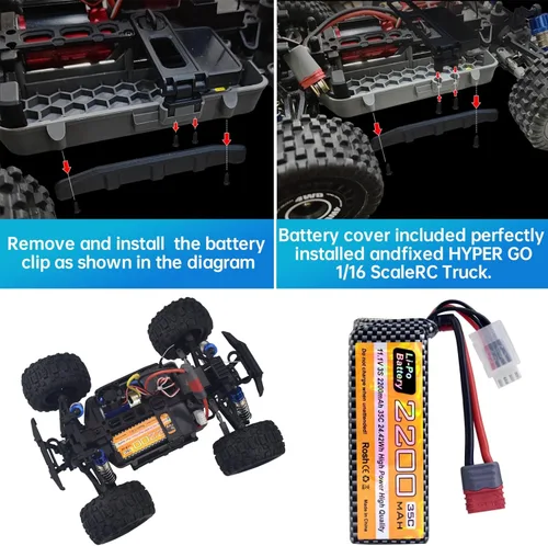 Vista 6 de sea jump Batería Lipo de 11.1 V 2200 mAh 35C 3S con enchufe en T y cable de carga USB adecuado para MJX H16P H16E H16GT H16BM H16PL 14301 RC Car