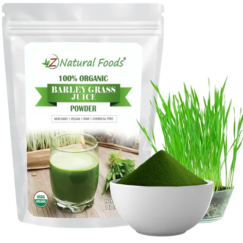Vista 9 de Z Natural Foods Polvo de jugo de alfalfa orgánico, polvo de superalimento de hierba verde, mezcla en batidos, bebidas, recetas, crudo, todo natural