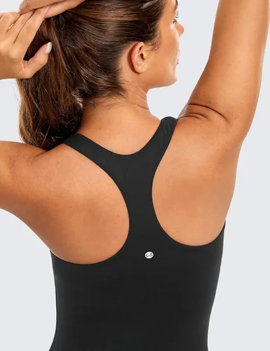 Vista 3 de CRZ YOGA Butterluxe - Camiseta sin mangas de espalda cruzada para mujer, con relleno, atlética, de elastano, con brasier integrado