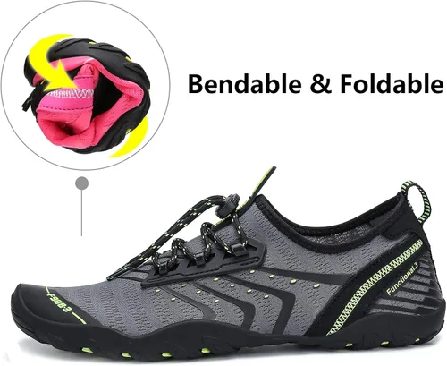 Vista 3 de Zapatos de agua para hombre y mujer, zapatos de agua descalzos, de secado rápido, para playa, natación, buceo, kayak, surf, deportes acuáticos