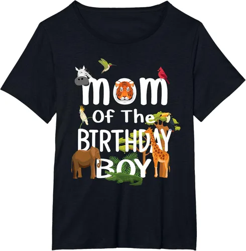 Vista 37 de Camiseta de fiesta de animales con temática de zoológico para niño de cumpleaños, Negro
