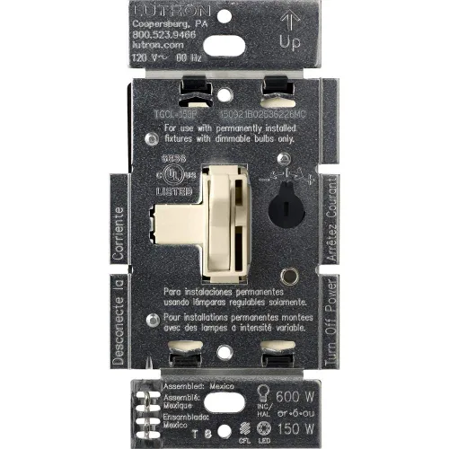 Vista 16 de Lutron Ariadni/Toggler LED+ Interruptor Regulador de Luz para LED Regulable, Halógeno e Incandescente Interruptor Dimmer, 150W, Unipolar/3-Vías