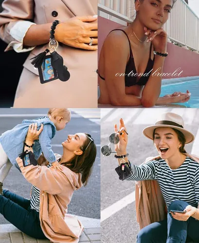 Vista 45 de BVGA Pulsera llavero de pulsera de silicona para mujer