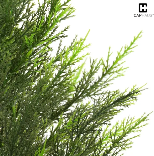 Vista 4 de Fencer Wire Juego de 2 árboles de cedro artificial de 3 pies y 36 pulgadas, plantas artificiales naturales para macetas exteriores, resistente a