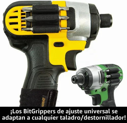 Vista 7 de Spider Funda para Herramientas - BitGripper v2 - Paquete de Dos - Complemento de Taladro con Adhesivo 3M de Alta Resistencia para Fácil Acceso a (2)