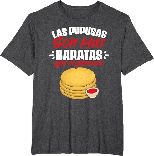 Vista 19 de Las Pupusas Que El Gimnasio - Camiseta salvadoreña salvadoreña, Negro