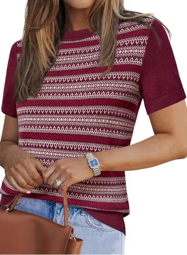 Vista 10 de Arach&Cloz - Suéteres de verano de mezcla de lana para mujer, estilo informal y holgado