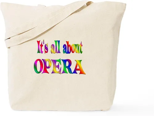 Vista 13 de CafePress Acerca de Opera Tote Bag Bolsa de compras reutilizable de lona beige natural