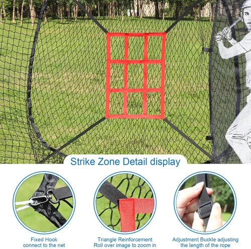 Vista 4 de Baseball Softball Batter Dummy with Adjustable Strike Zone