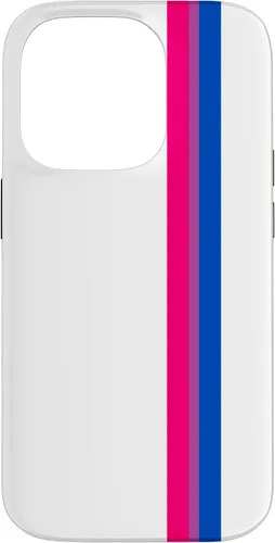 Vista 16 de Funda blanca para iPhone 13 Pro Subtle Bi Pride Flag LGBT Bisexual Stripe