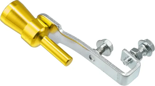 Vista 6 de X AUTOHAUX Silenciador de escape de sonido turbo universal de aleación de aluminio tamaño S, silbato para coche, tono dorado, 5 uds