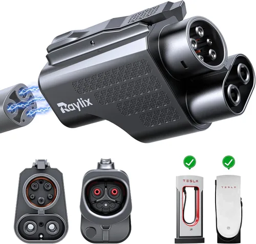 Vista 10 de Raylix Adaptador Tesla a J1772 (Máximo 80 A, 250 V) [para Vehículos Eléctricos J1772] Adaptador de Cargador Tesla, Adaptador NACS a J1772 Compatible