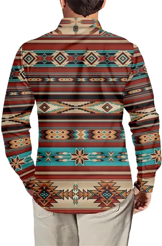 Vista 3 de Camisas de vestir para hombre con ajuste muscular, sin arrugas, de manga larga, casuales, con botones