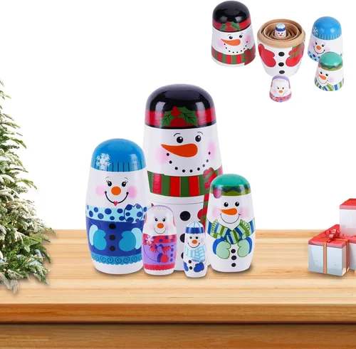 Vista 12 de Muñecas anidables, huevos de Pascua anidables, muñecas Matryoshka hechas a mano de madera para cumpleaños de niños o decoración del hogar