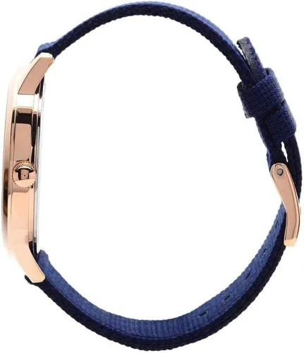 Vista 3 de Guess Reloj de hombre con correa de tela azul con esfera plateada W0795G1, Beige