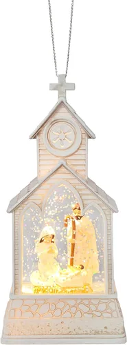 Vista 14 de Globo iluminado con purpurina para adornos de árbol de Navidad o decoración Ornamento de muñeco