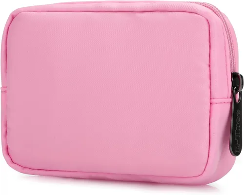 Vista 21 de Bolsa de maquillaje E-Tree, estuche mediano de viaje con cremallera para bolso, estuche de cosméticos con cepillo para el cuidado de la piel