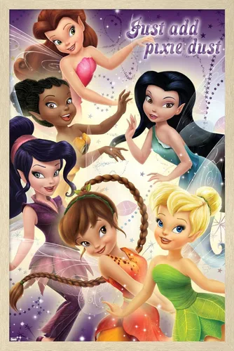 Vista 7 de Trends International Disney Tinker Bell - Póster de pared de hadas, 14.725 x 22.375 pulgadas, versión enmarcada de madera de granero Versión