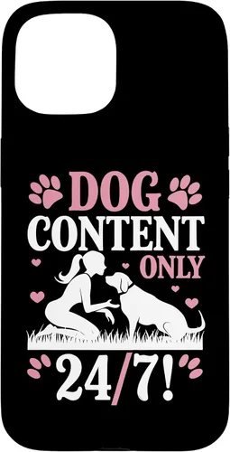 Vista 6 de Dog Content Only 24 7 Dog Mom Puppy Lover Hearts Case for iPhone 17