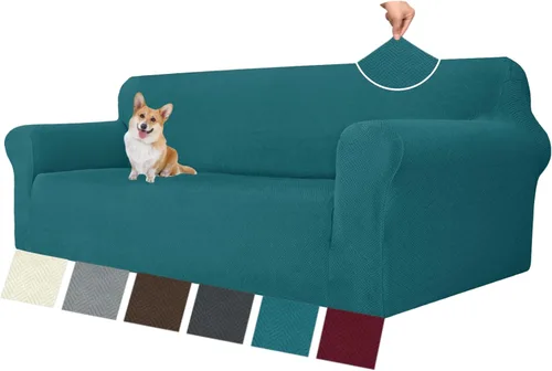 Vista 57 de MAXIJIN Funda elástica para silla con brazos, 1 pieza para sofá o silla de estar, funda antideslizante (31-46 pulgadas), protector de muebles que se