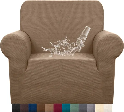 Vista 27 de Granbest Funda de Sofá Premium Repelente al Agua de Alta Elasticidad Funda Deslizable para Sofá de Tela Súper Suave (Beige, Grande)