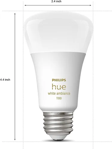 Vista 5 de Philips Hue - Focos LED inteligentes A19 - Focos de 75w sin parpadeo - Control con la aplicación Hue - Compatible con Alexa, Asistente de Google