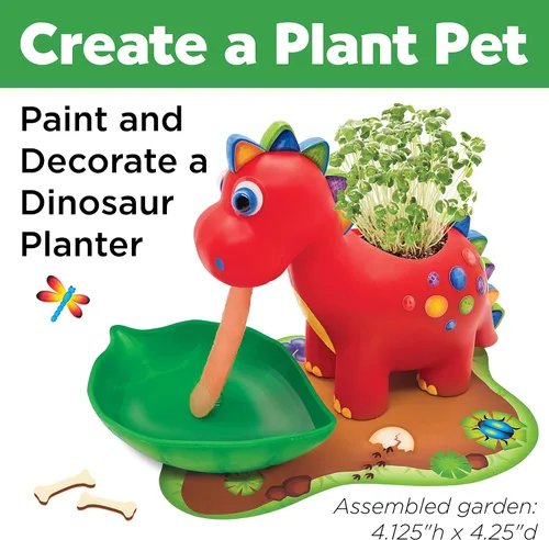 Vista 2 de Creativity for Kids - Planta de riego automático de dinosaurios para mascotas, kit de bricolaje para niños, manualidades de dinosaurios para niños