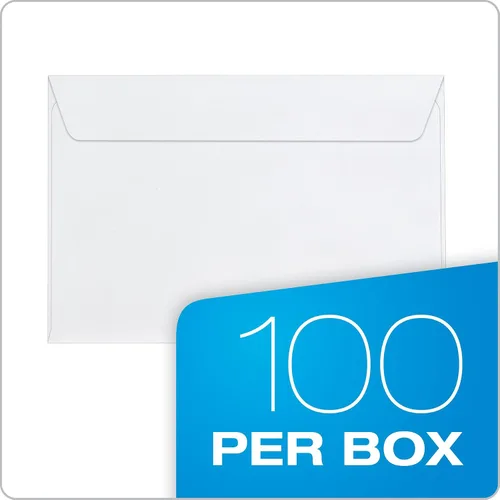 Vista 4 de Sobres de folleto Columbian 6 x 9, sin ventana, blancos, cierre engomado, sobres para envío, 100/caja (COLO915)