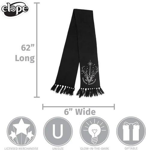 Vista 4 de elope Harry Potter Patronus Glow - Bufanda de punto, color negro